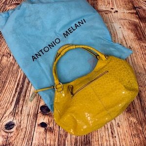 Antonio Melani Yellow Bag with Giraffe Print